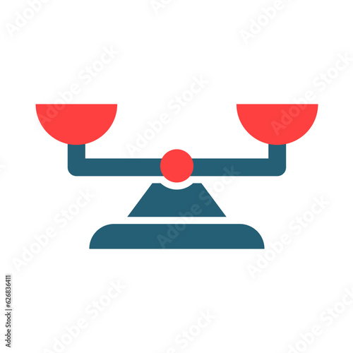 Balance Glyph Two Color Icon Design