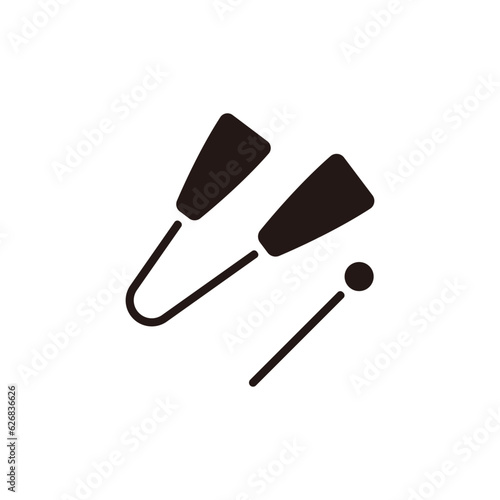 Agogo icon.Flat silhouette version.