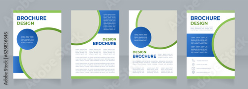 International ecological conference blank brochure design. Template set with copy space for text. Premade corporate reports collection. Editable 4 paper pages. Montserrat font used