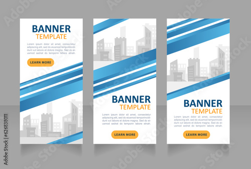 Home builders association web banner design template. Vector flyer with text space. Advertising placard with customized copyspace. Printable poster for advertising. Arial, Calibri Regular fonts used