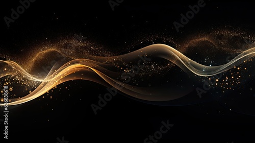Modern abstract gold wave background
