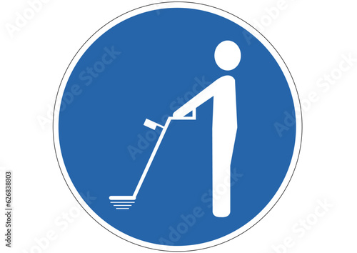 Gebotsschild Sondengeher 
