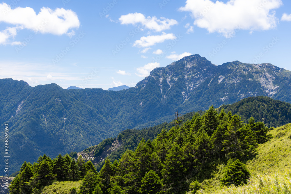 Hehuanshan in Taroko National Park beautiful mountain range in Taiwan