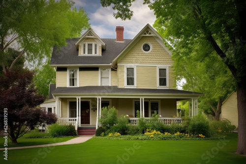 Big old-fashioned house with a small garden