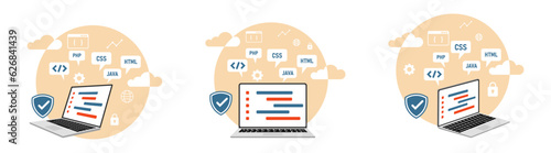 web developer web programmer illustration