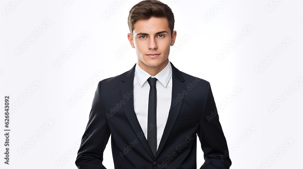 portrait of a businessman look at camera on white background portrait of a businessman look at camera on white background