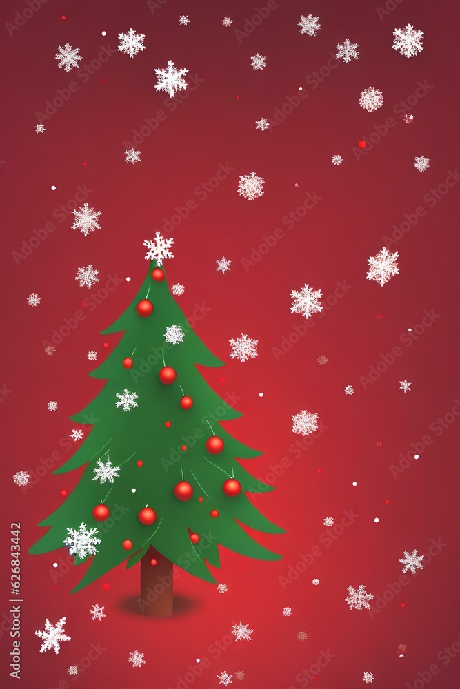 red christmas tree