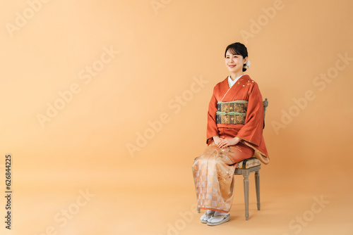 着物を着た女性　和装の記念撮影　写真館　フォトスタジオ photo