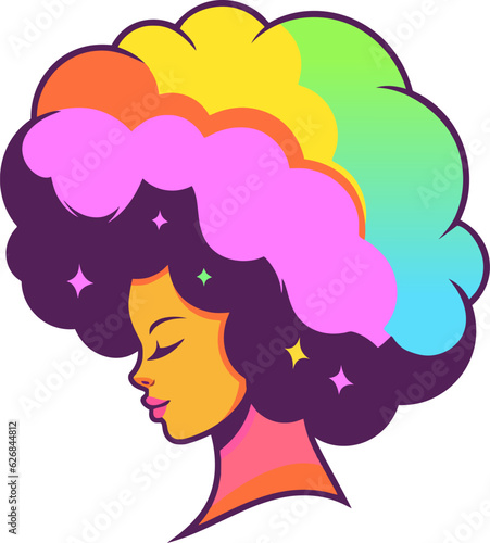 woman with afro hair style