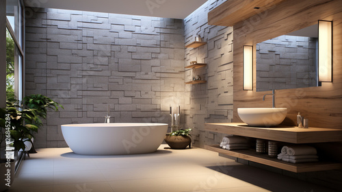 Bathroom modern interior  stylish luxury