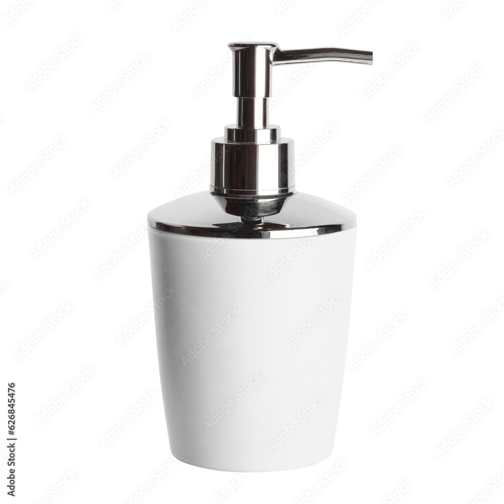 Obraz premium White pump bottle containing liquid soap, cut out