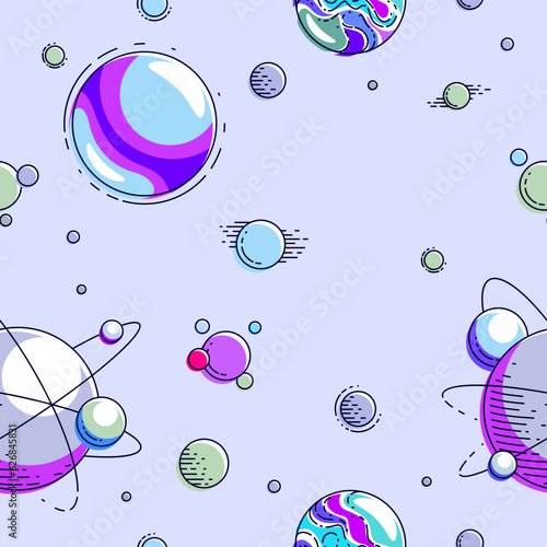 Seamless space background w...