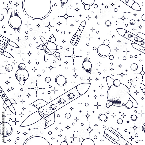 Seamless space background w...
