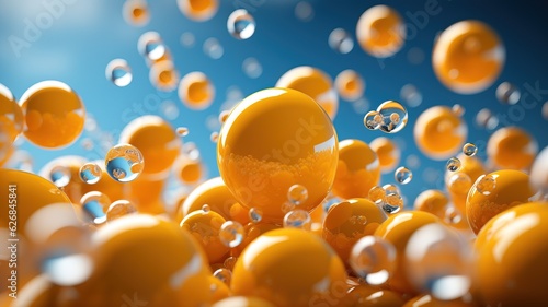 Yellow spheres background, ...