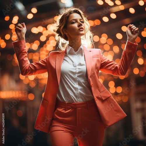 Young active woman doing a ...