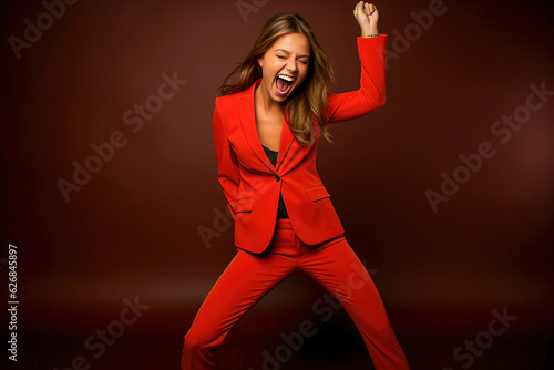 Young active woman doing a ...
