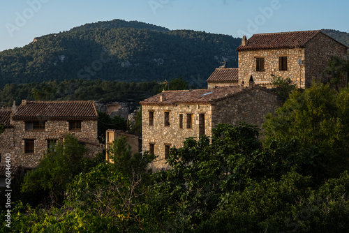 Siurana village, Catalunya, Spain. The village  is high up in the mountains of Catalonia.
