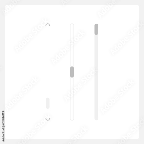 Vertical scroll bar UI element template. Editable isolated vector dashboard component. Flat user interface. Visual data presentation. Web design widget for mobile application with light theme