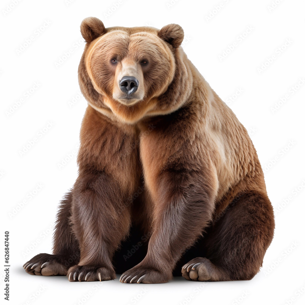 Beautiful wild beast bear looking forward is shown in full length, Ai generated Beautiful wild beast bear looking forward is shown in full length, Ai generated