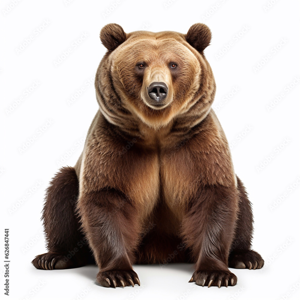 Beautiful wild beast bear looking forward is shown in full length, Ai generated Beautiful wild beast bear looking forward is shown in full length, Ai generated