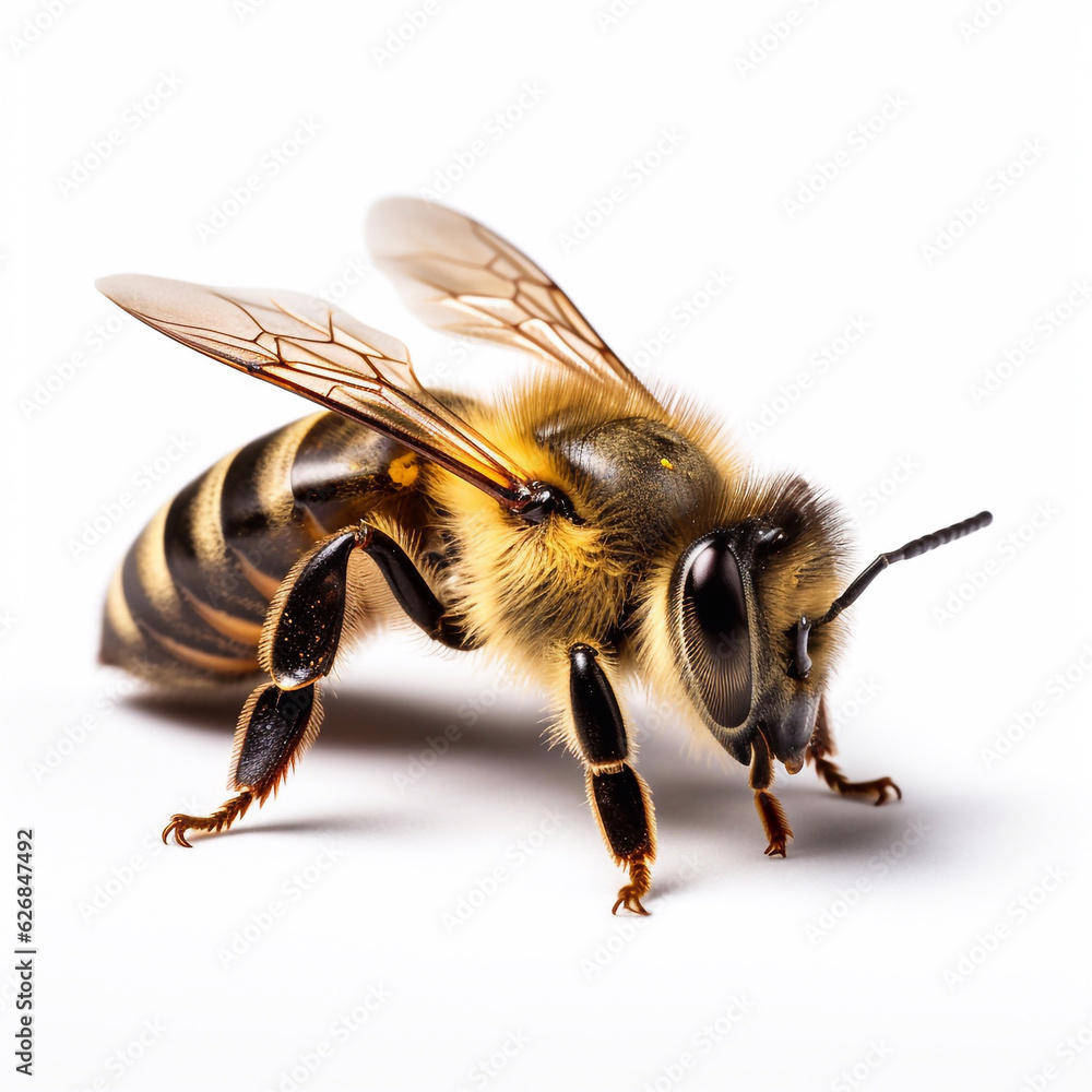 Beautiful wild beast bee looking forward is shown in full length, Ai generated Beautiful wild beast bee looking forward is shown in full length, Ai generated
