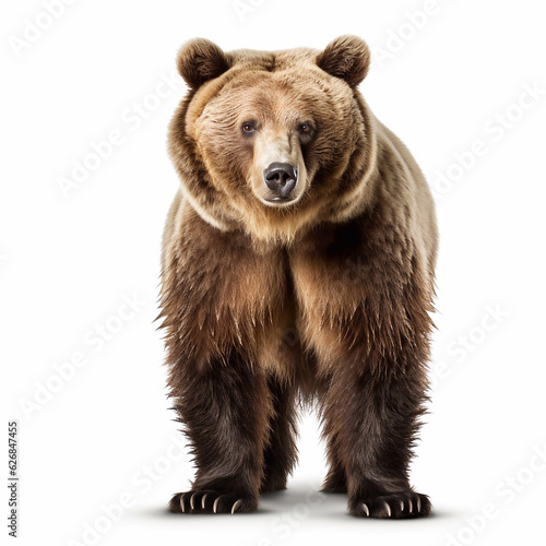 Beautiful wild beast bear looking forward is shown in full length, Ai generated © oleg525