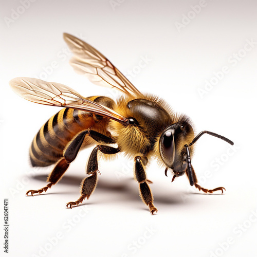 Beautiful wild beast bee looking forward is shown in full length, Ai generated