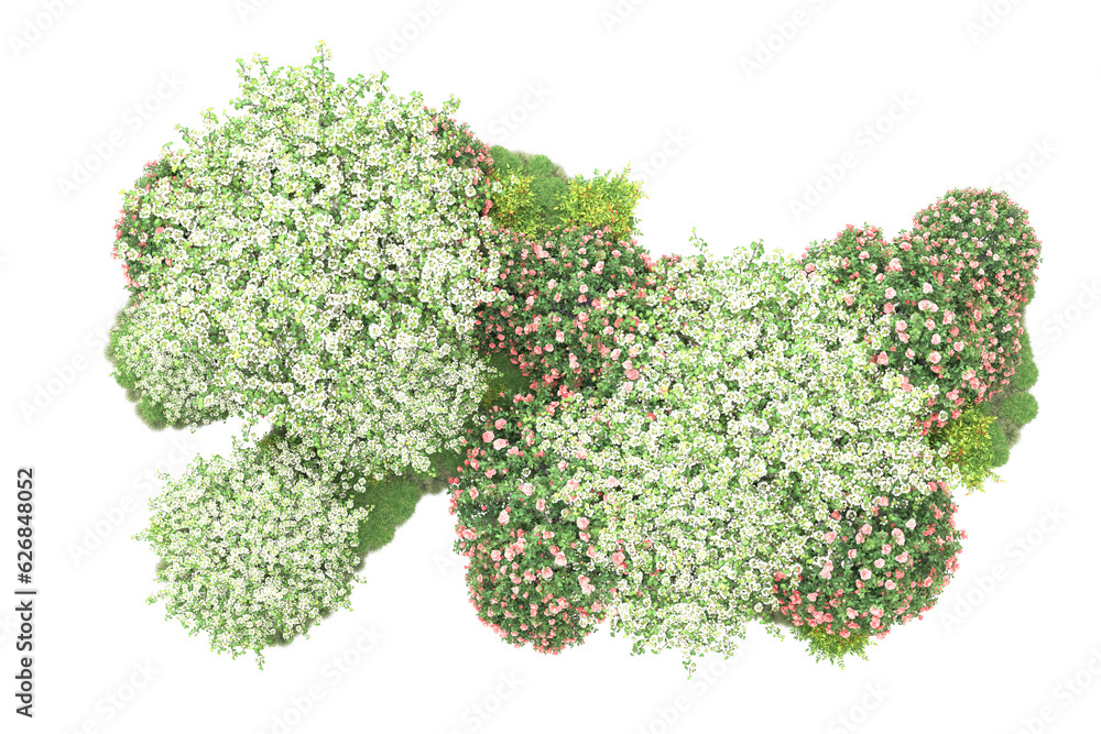 Green landscape isolated on transparent background. 3d rendering - illustration Green landscape isolated on transparent background. 3d rendering - illustration