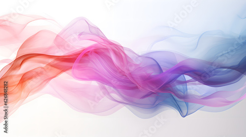 Bunter Rauch in Verschiedenen Farben, der auf einem weißen Hintergrund wirbelt Generative Ai