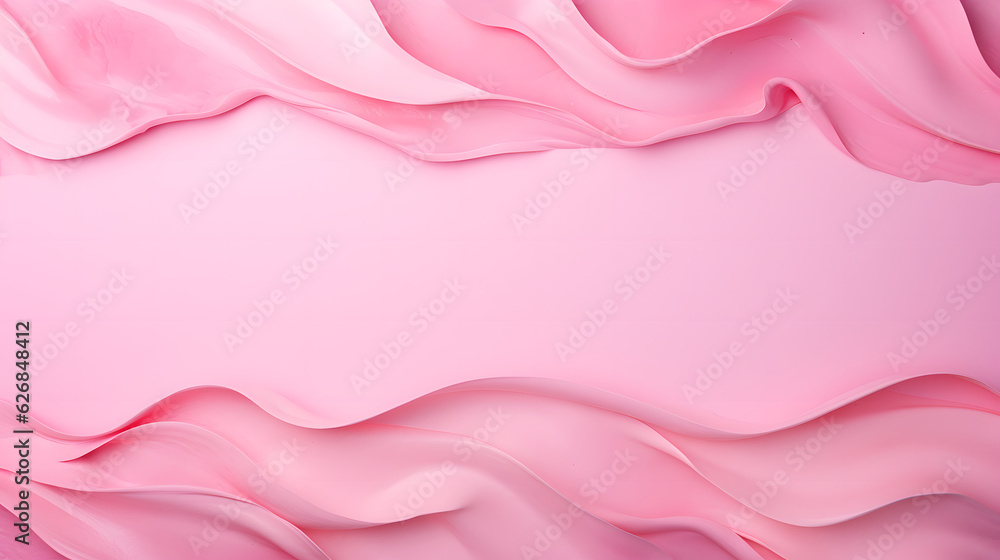 Rosafarbener Stoffhintergrund in Form einer Welle Mittig Platz für Text Generative Ai Rosafarbener Stoffhintergrund in Form einer Welle Mittig Platz für Text Generative Ai