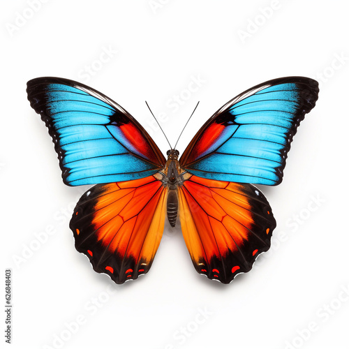 Beautiful big wild butterfly looking forward is shown in full length  Ai generated