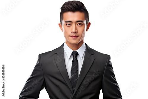 Smart Vietnamese Businessman in Suit - Adult Male Person People Business Concept. Generative AI