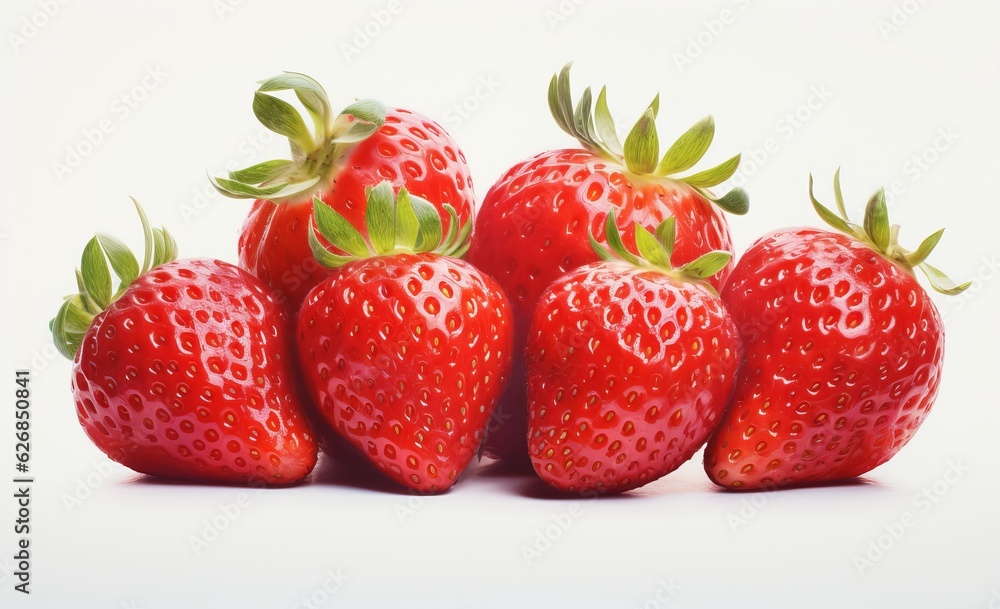 strawberry isolated on white background Generative AI strawberry isolated on white background Generative AI