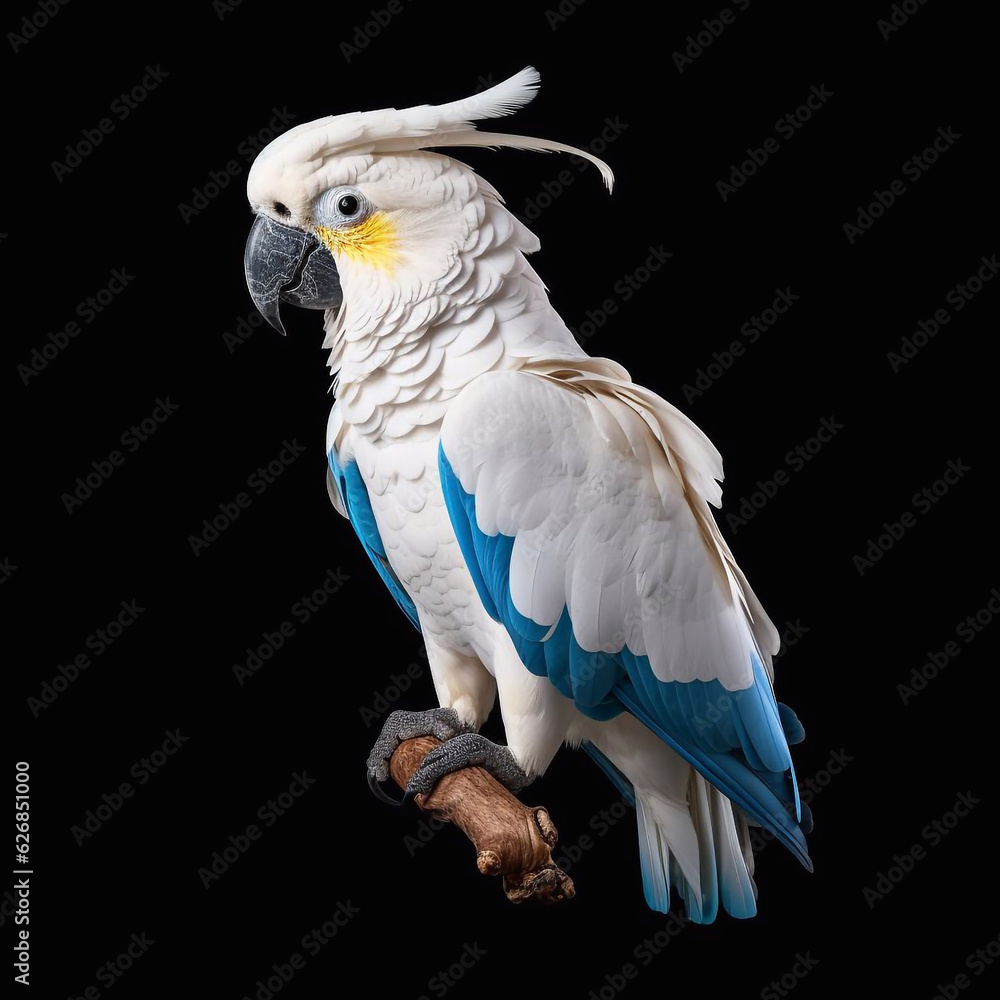 Beautiful big wild parrot looking forward is shown in full length, Ai generated Beautiful big wild parrot looking forward is shown in full length, Ai generated
