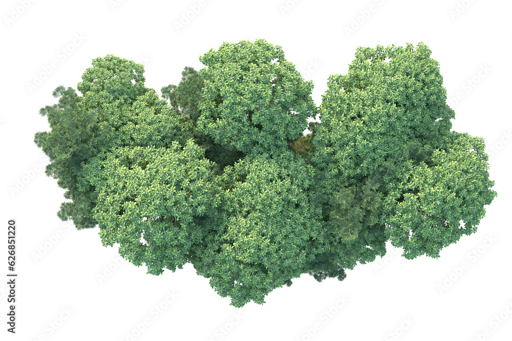 Green landscape isolated on transparent background. 3d rendering - illustration Green landscape isolated on transparent background. 3d rendering - illustration