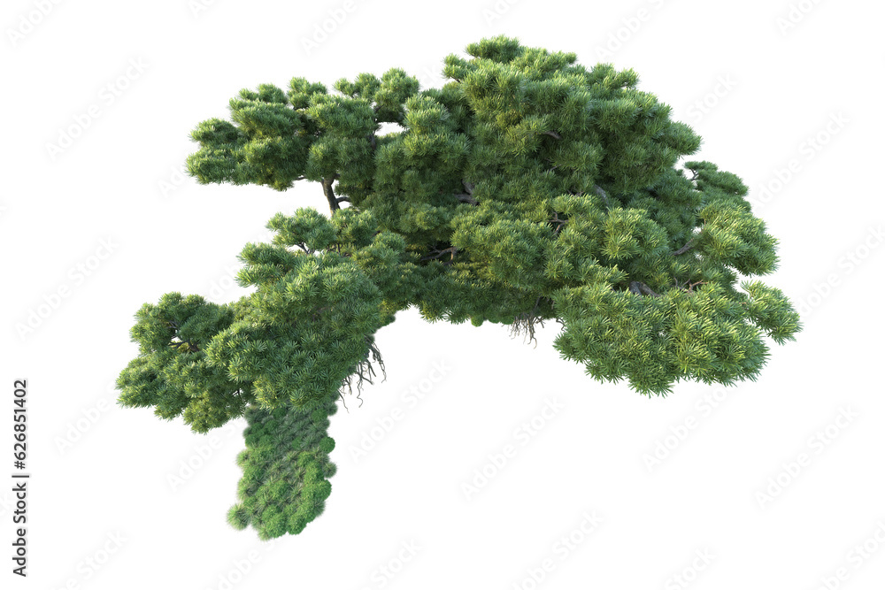 Green landscape isolated on transparent background. 3d rendering - illustration Green landscape isolated on transparent background. 3d rendering - illustration