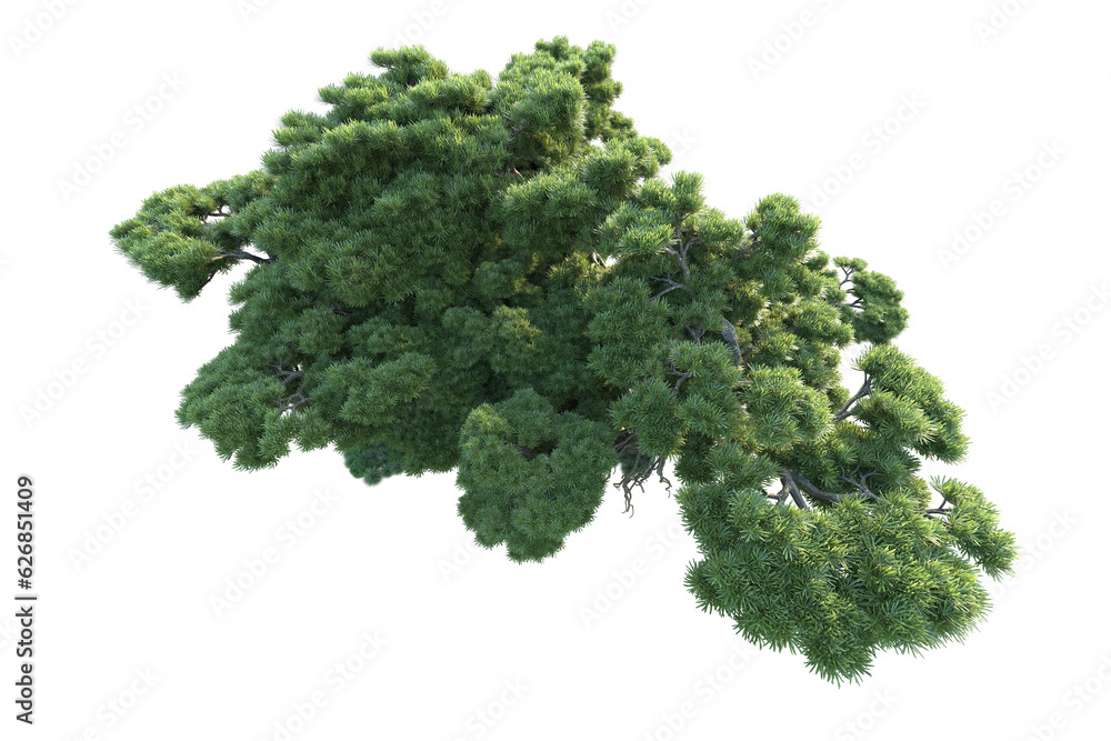Obraz premium Green landscape isolated on transparent background. 3d rendering - illustration