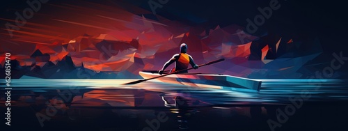 rowing sports banner concept whit space for text copy space 