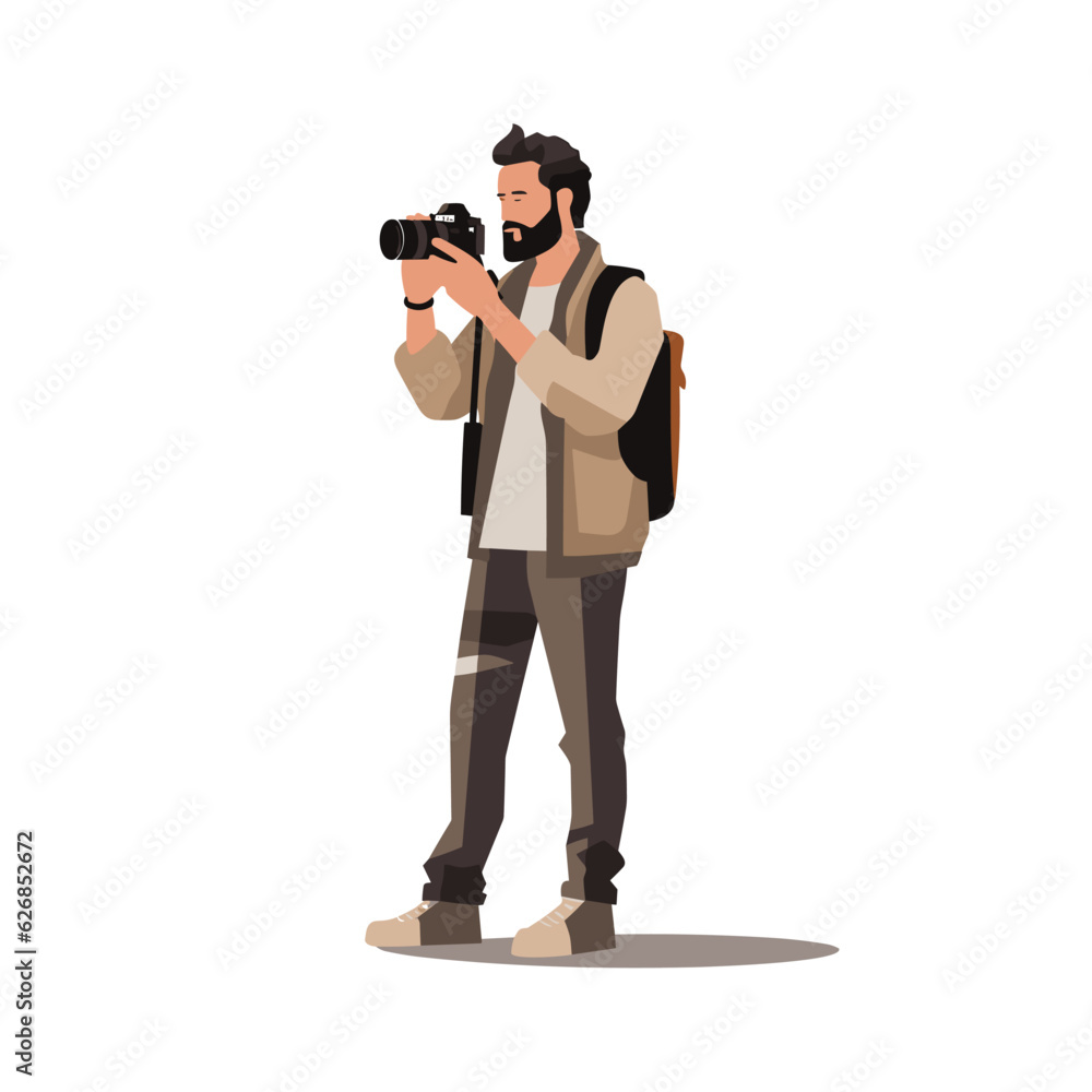 man with camera vector flat minimalistic isolated illustration man with camera vector flat minimalistic isolated illustration