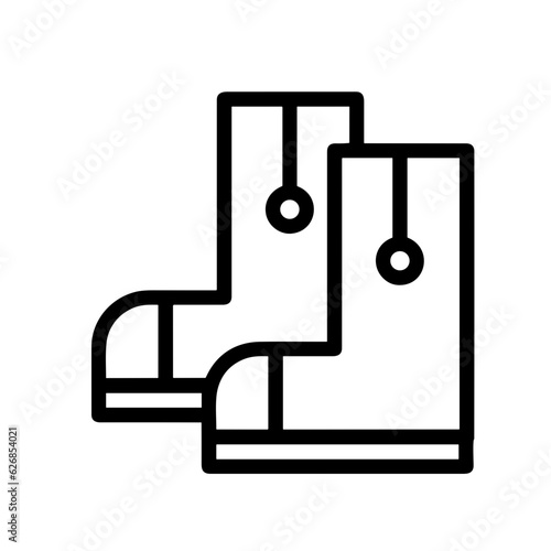 Boots symbol icon vector image. Illustration of the boot footwear shoe design image