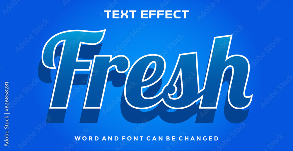 Fototapeta premium Fresh text style effect editable
