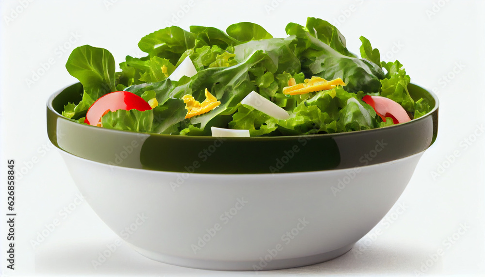 salad with vegetables on white background, generative in ai salad with vegetables on white background, generative in ai