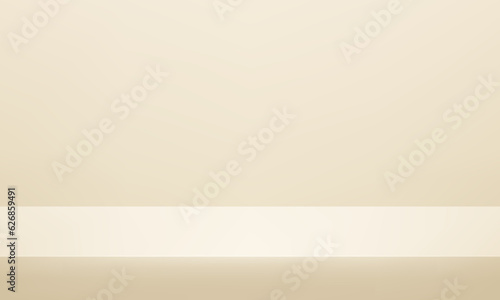 Empty pastel brown studio room background. Room in the 3d. For backdrop, wallpaper, background. Vector illustration.
