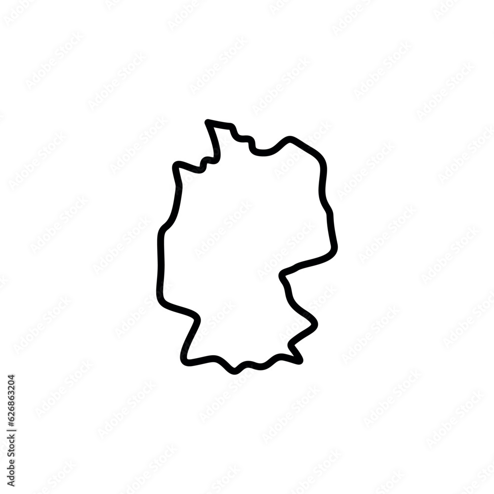 Germany map icon. Germany outline map. Simple icon for web design, typography. Vector illustration Germany map icon. Germany outline map. Simple icon for web design, typography. Vector illustration