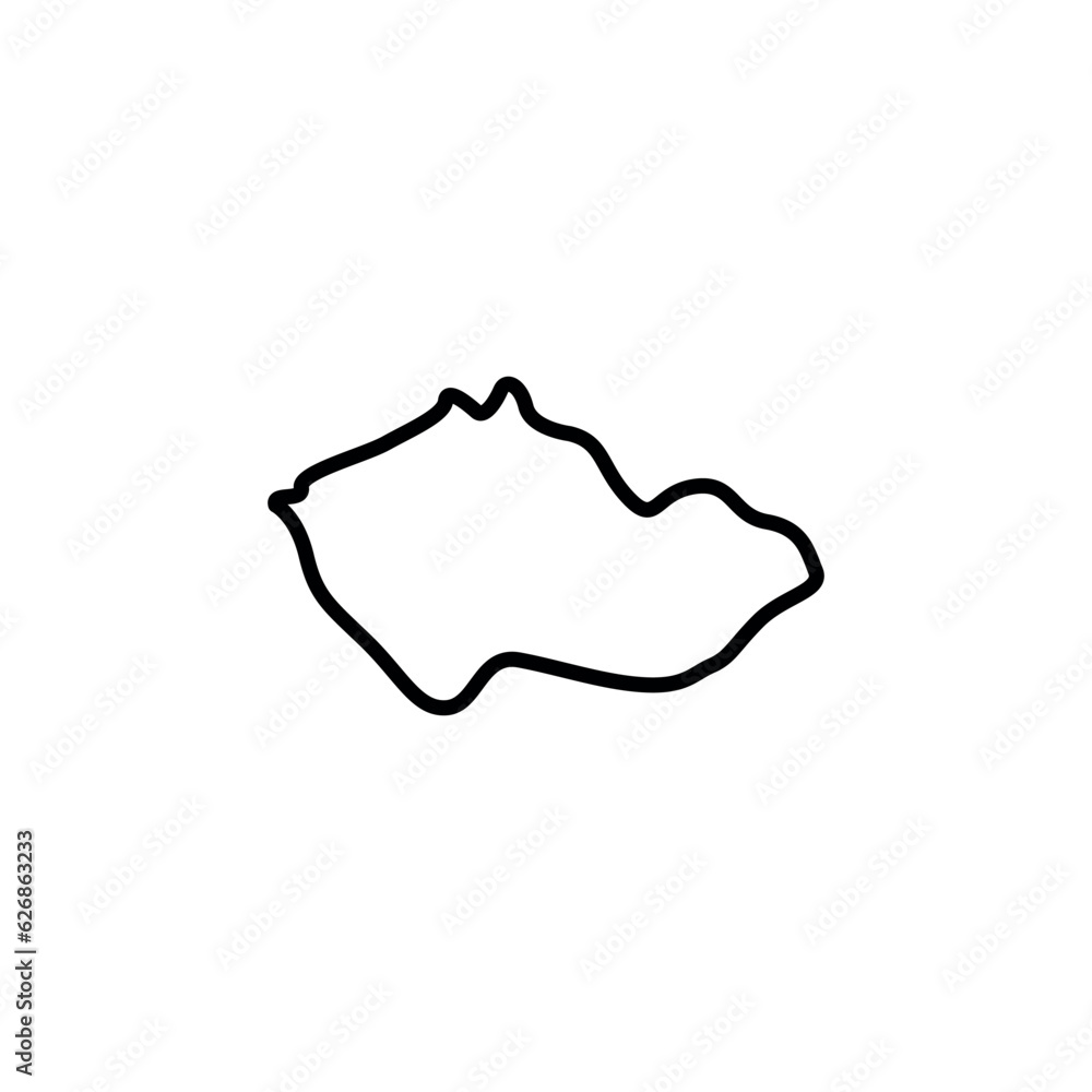 Czech Republic map icon. Czech outline map. Simple icon for web design, typography. Vector illustration Czech Republic map icon. Czech outline map. Simple icon for web design, typography. Vector illustration