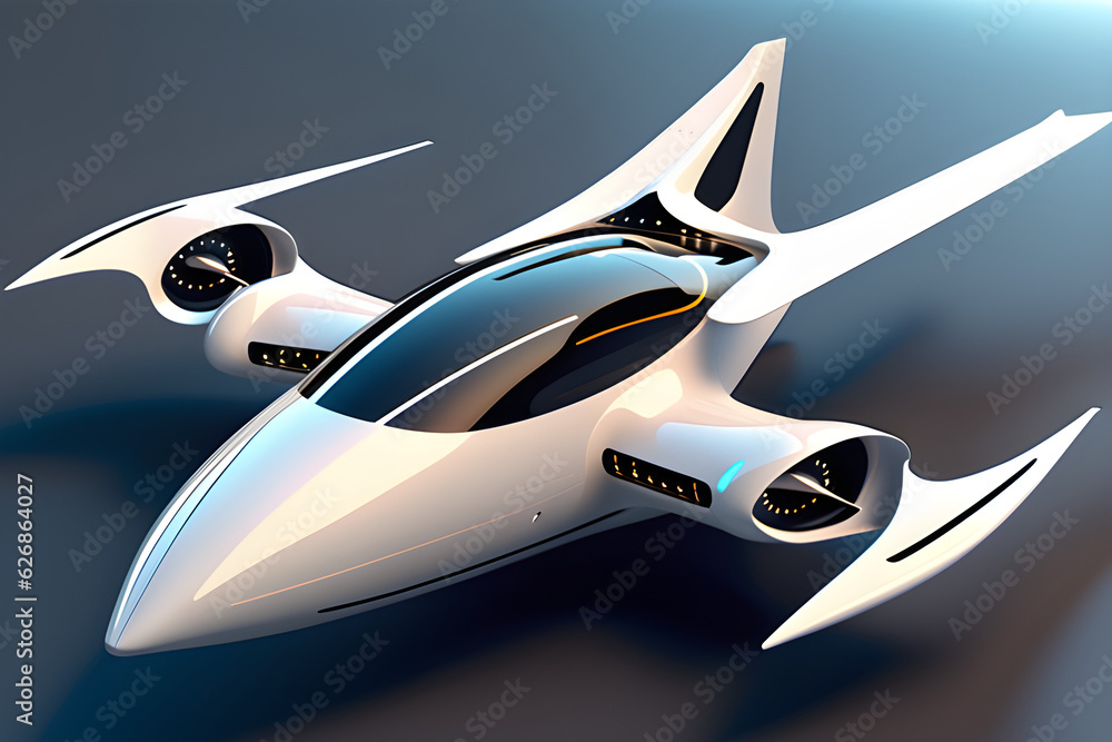 Future-oriented personal flying device. Generative AI Future-oriented personal flying device. Generative AI