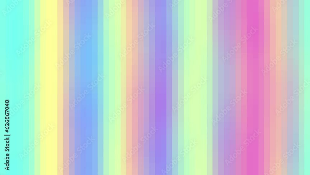 Striped background in pastel neon rainbow colors. Light green blue yellow orange pink purple gradient animation 4k. Summer multicolor backdrop for cover, intro, website, presentation. Spectrum palette Striped background in pastel neon rainbow colors. Light green blue yellow orange pink purple gradient animation 4k. Summer multicolor backdrop for cover, intro, website, presentation. Spectrum palette