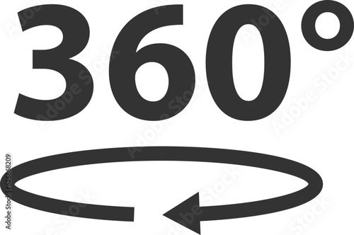 360 degree view vector icon