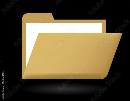 folder opened icon, simple, vector illustration 