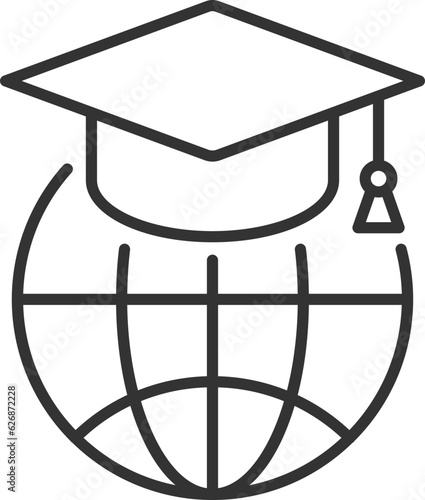 Education icon vector illustartion. College cap or graduate hat symbol. Student degree sign.